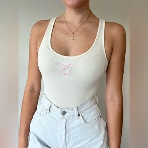 Pacsun Playboy Beige Bodysuit